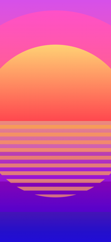 Summer, Sunset, Pop Art, 5K, Reflection, Colorful gradients, Colorful background