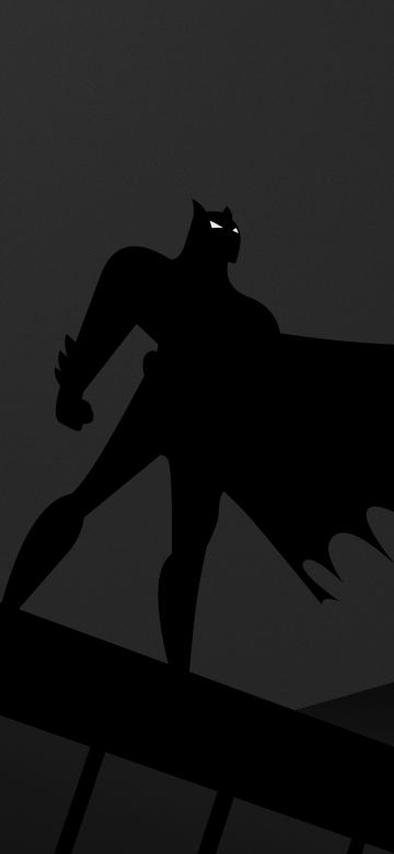 Batman, Monochrome, Silhouette, 5K, Gotham, Dark theme