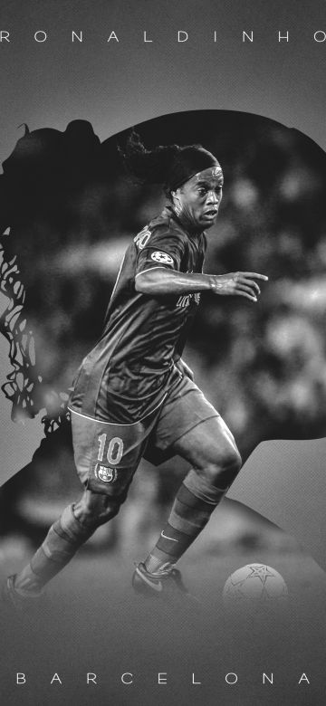 Ronaldinho, Monochrome, Brazilian Football Player, 5K