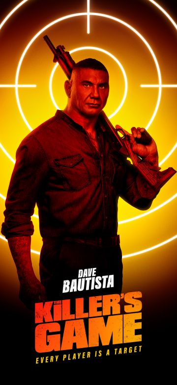 Dave Bautista, The Killer's Game, 2024 Movies, 5K, AMOLED, Black background