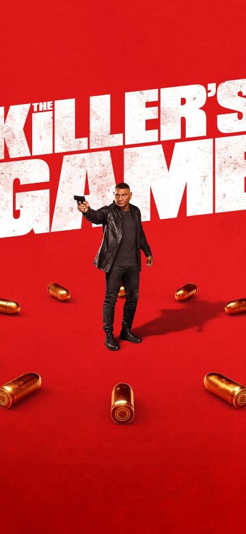 The Killer's Game, Red background, 2024 Movies, Dave Bautista, 5K