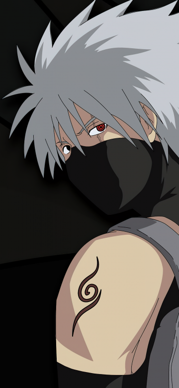 Kakashi Hatake, Dark aesthetic, Sharingan, 5K, Naruto