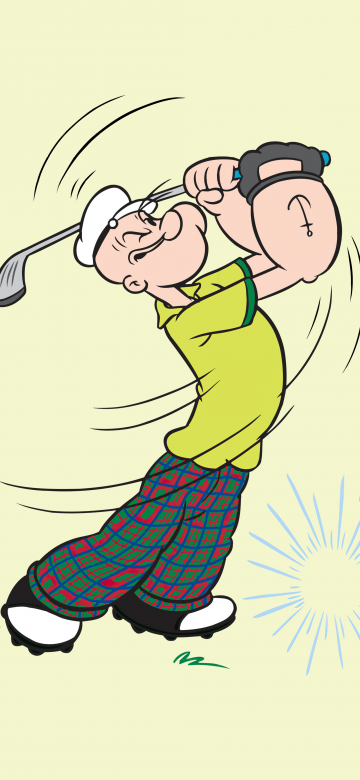 Popeye, 8K, Cartoon, Golf, 5K