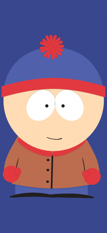 Stan Marsh, Minimalist, South Park, 5K, Blue background