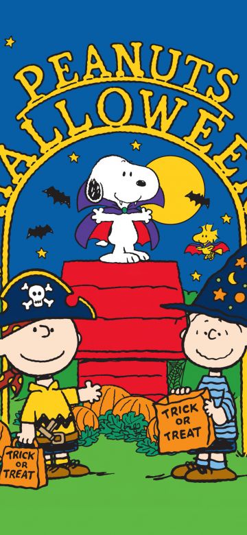 Peanuts, Trick or treat, Halloween background, Halloween pumpkins, 5K, Cartoon, Friends, Snoopy