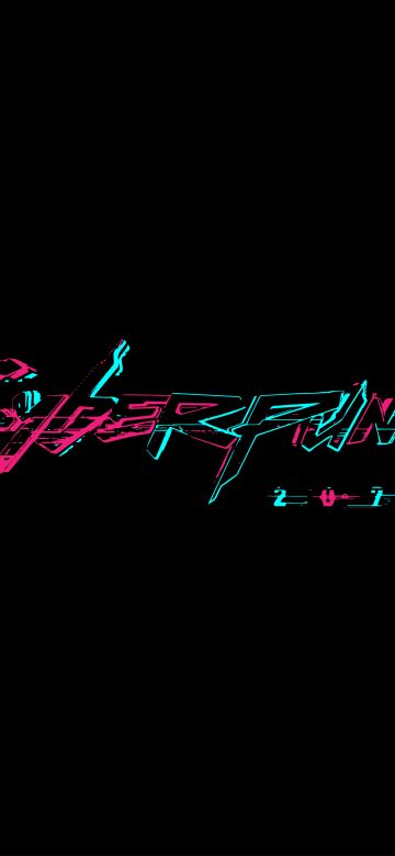 Cyberpunk 2077, AMOLED, Neon, Black background, PC Games, PlayStation 4, Xbox One, Xbox Series X, Google Stadia, 5K, 2020 Games