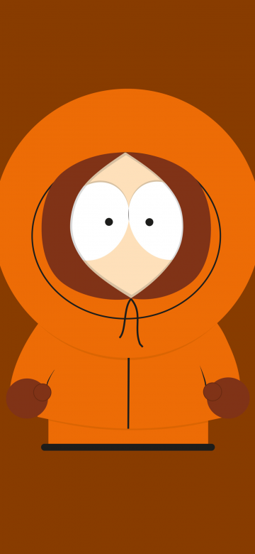 Kenneth McCormick (Kenny), Minimalist, South Park, 5K, Orange background