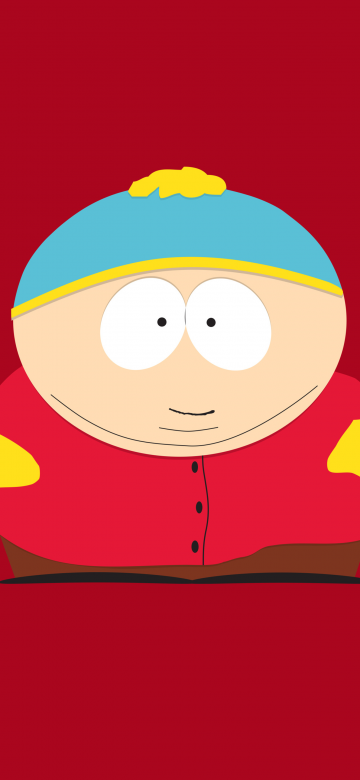 Eric Cartman, Minimalist, South Park, 5K, Red background