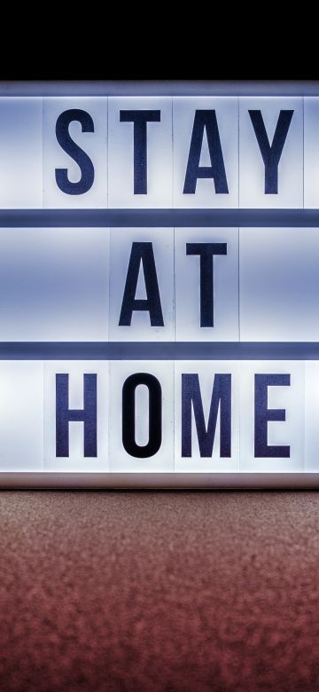 Stay at Home, Sign board, Dark background, 5K, 8K