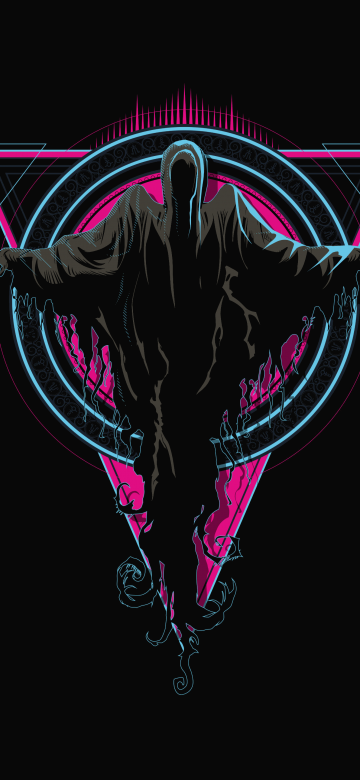 Dementor, Harry Potter, AMOLED, 5K, Black background, Gothic, Horror