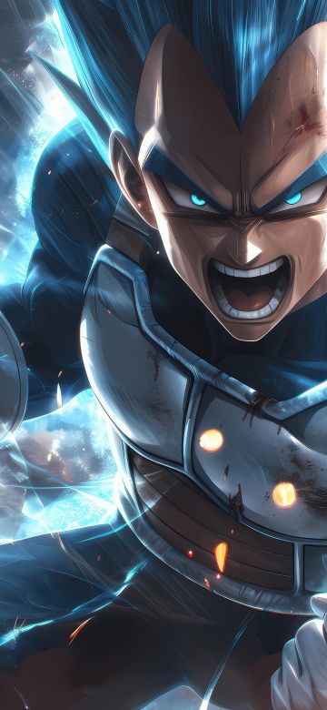 Vegeta, Angry, Dragon Ball, 5K, AI art