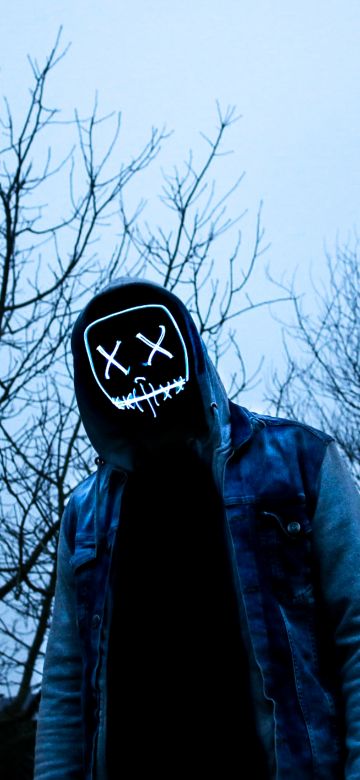 LED mask, Dope, Evening, Anonymous, Hoodie, 5K, Man