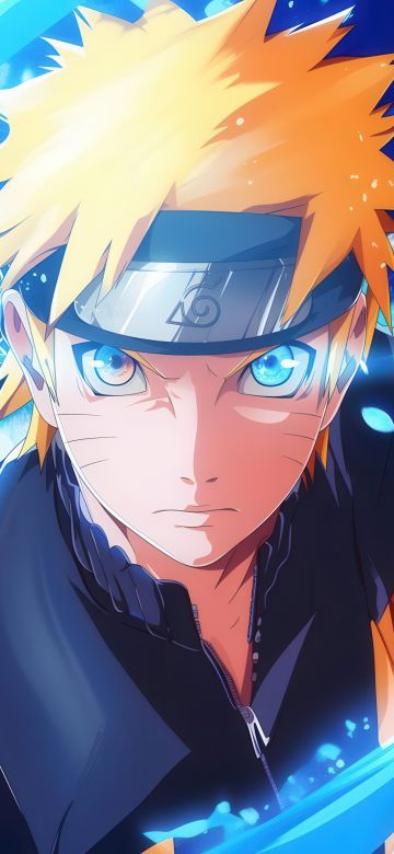 Naruto Uzumaki, Aesthetic, 5K, Blue background