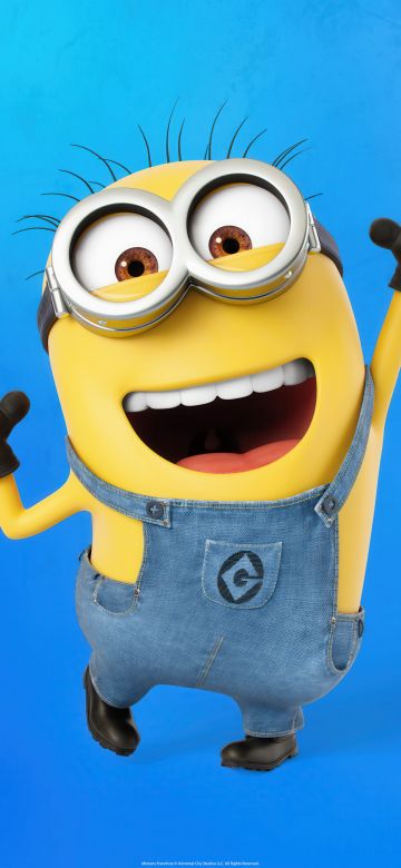 Minion, Blue background, 5K, Despicable Me