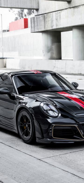 TechArt Porsche GTstreet R, 5K, Porsche 911 Turbo S, Black cars