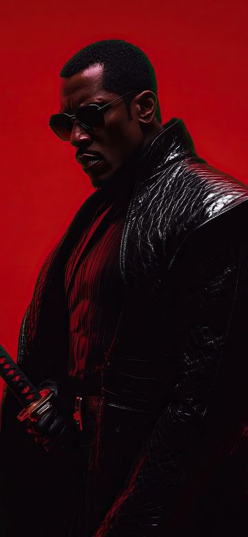 Blade, Red background, 5K