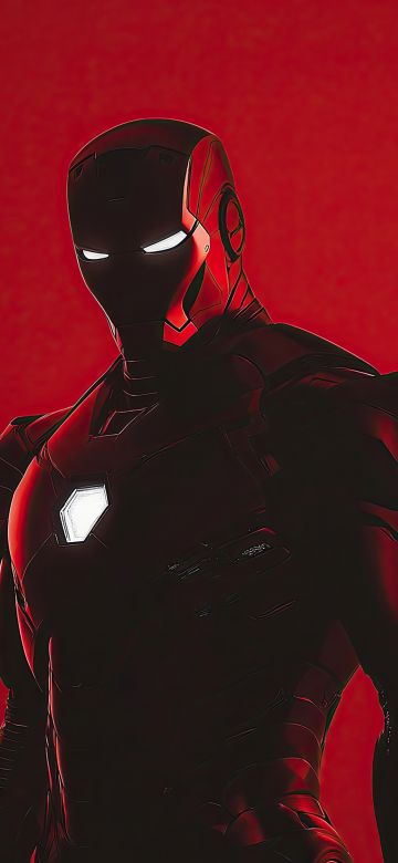 Iron Man, Red aesthetic, 5K, Red background, Marvel Superheroes