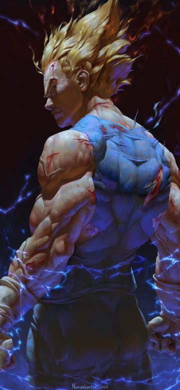 Vegeta, Muscular, Super Saiyan Blue, 5K