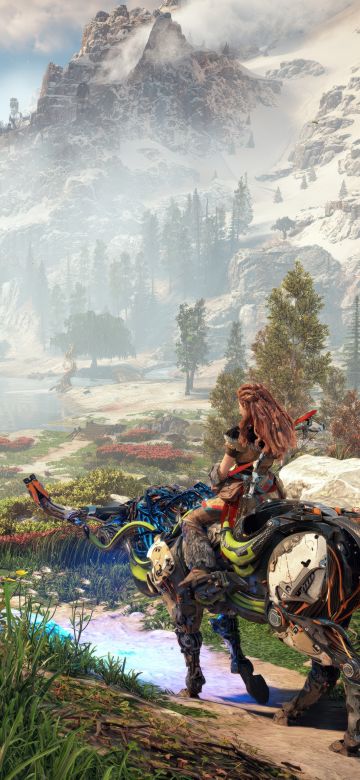 Horizon Zero Dawn, Landscape, Aloy, 5K