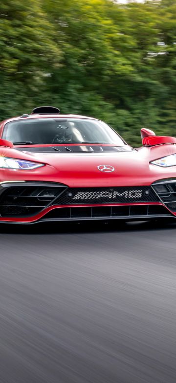 Mercedes-AMG ONE, Race track, Racing car, Hypercars, 5K, Red cars