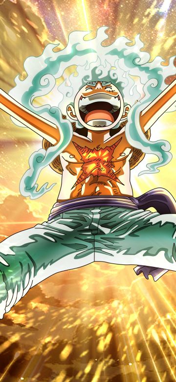 Laughing Luffy, One Piece, 5K, Gear 5, Monkey D. Luffy