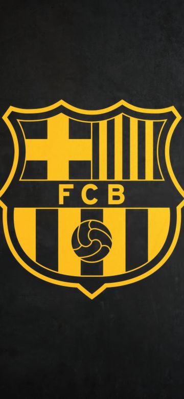 FCB Crest, Dark background, 5K, FC Barcelona