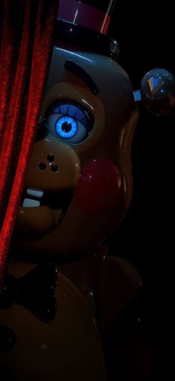 Toy Freddy, Five Nights at Freddy's 2, Black background, 5K, AMOLED, 2025 Movies