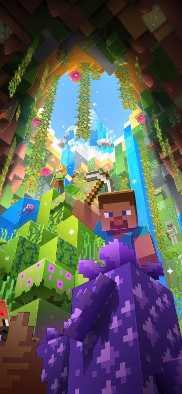 Minecraft: Bedrock Edition, Game Art, Minecraft, 5K, Colorful