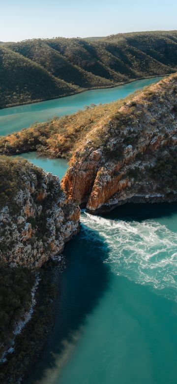 Horizontal Falls, Kimberley, Australia, Tourist attraction, 5K, Aerial view