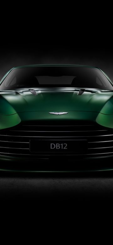 Aston Martin DB12, Dark background, Sports cars, 5K, 8K