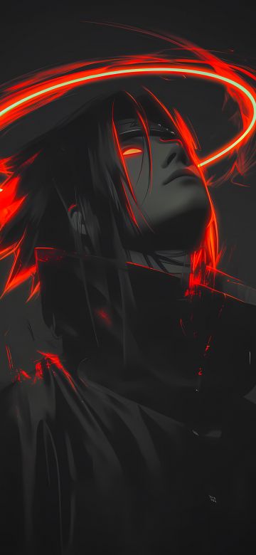 Sasuke Uchiha, Dark aesthetic, Artwork, 5K, 8K, Dark background, Naruto