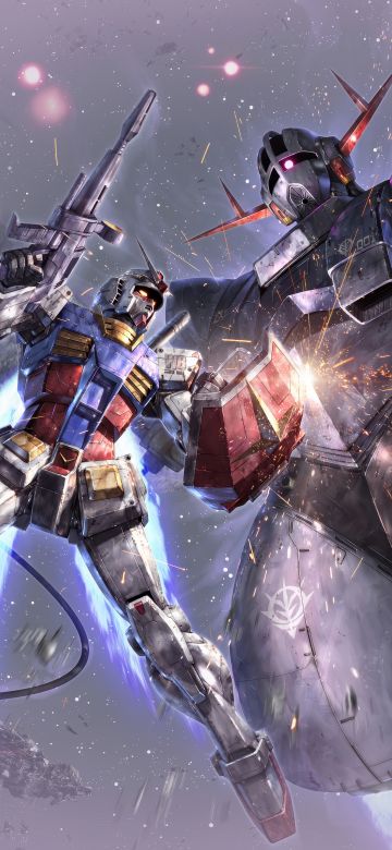 RX-78-2 Gundam, MSN-02 Zeong, Boss Fight, Mobile Suit Gundam, 5K