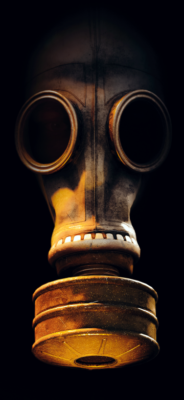 STALKER 2, Gas mask, Dark background, 5K