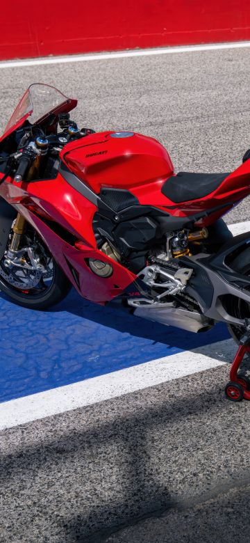 Ducati Panigale V4, Race track, 2025, Red bikes, 5K