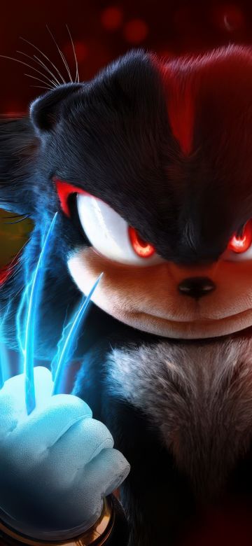 Sonic the Hedgehog 3, Shadow, 5K, 2024 Movies, Dark background, Shadow the Hedgehog