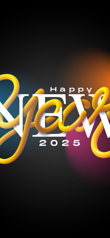 Happy New Year 2025, Dark background, 5K, 2025 New Year, Typography