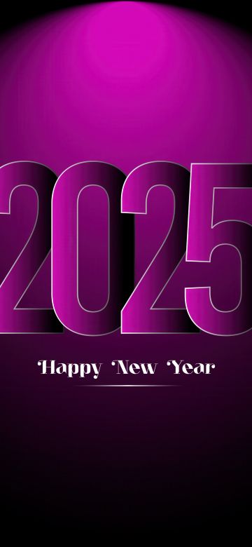 2025 New Year, Purple background, 5K