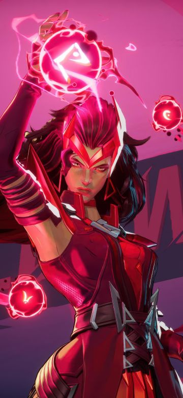 Scarlet Witch, Marvel Rivals, 2024 Games, 5K, Red aesthetic