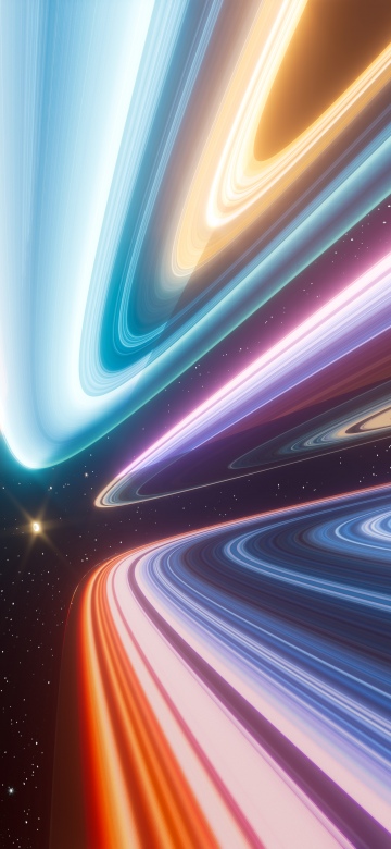 Cosmic, Light streaks, Planetary rings, Energy, Futuristic, Warp, Orbital ring, Celestial, Neon glow, Colorful space, Space artwork, Vibrant, Infinity, Motion, Dynamic, Bright, Radiant, Universe, Illumination, Neon, Velocity