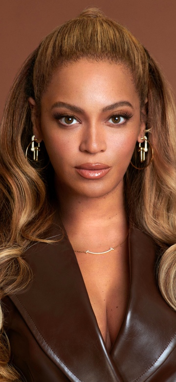 Beyonce, 8K, Brown background, American singer, 5K