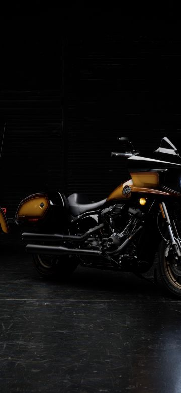 Harley-Davidson Low Rider ST Tobacco Fade, 5K, Dark aesthetic, Dark background, Harley-Davidson Low Rider