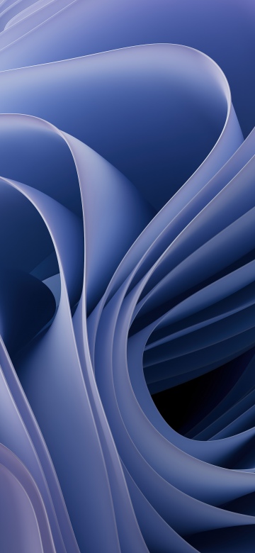 Windows 11, Blue purple abstract, Swirls, Curves, 5K, 8K, Stock