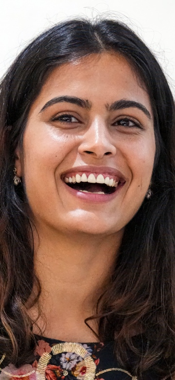 Manu Bhaker, 8K, 5K, Indian, White background, Smiling