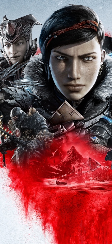 Gears 5, Video Game, Kait Diaz, Marcus Fenix, Xbox Games, PC Games, 5K, 8K