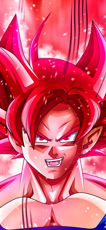 Super Saiyan Goku, Flames, Pink aesthetic, 5K