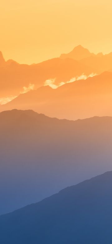 Southern Alps, 8K, New Zealand, Sunset, Clouds, Mountain View, 5K