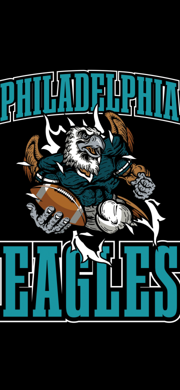 Philadelphia Eagles, Logo, Black background, 5K