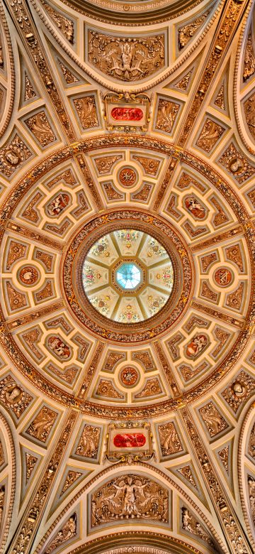 Kunsthistorisches Museum, Ceiling, Austria, Vienna, Indoor, Lights, Ancient architecture, 5K, 8K