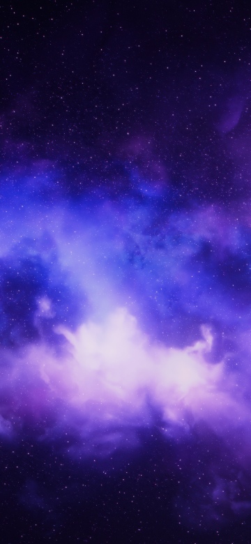 Starry sky, Purple aesthetic, Cosmic, Clouds, Deep space, 5K, Galaxy, Celestial, Cosmos, Astronomy, Outer space, Glowing Stars