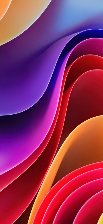 Colorful waves, Abstract art, Fluidic, 3D Render, Colorful gradients, Vibrant, Futuristic, 5K